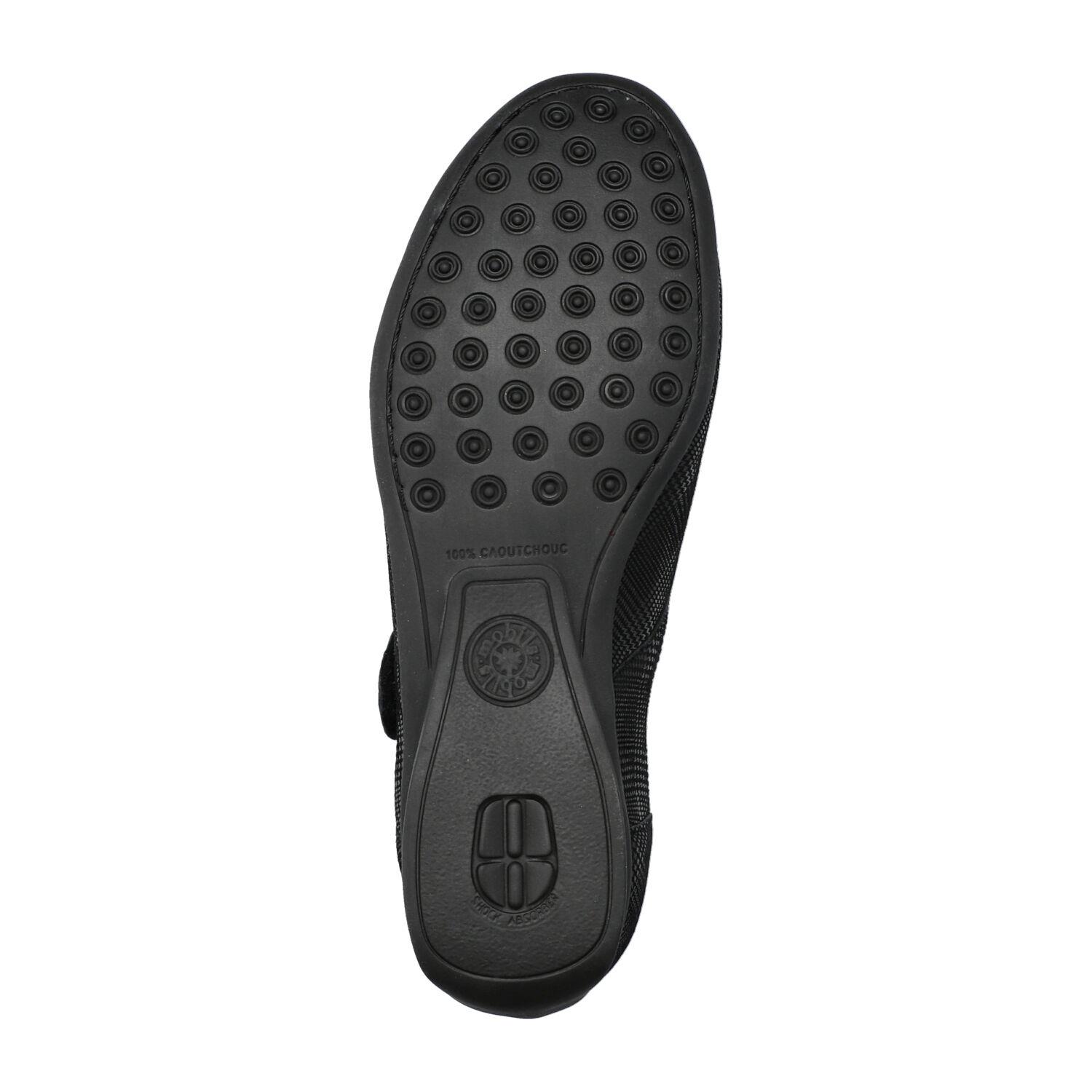 Ballerine Mephisto Flora – Cuir Noir – Taille 37 – Largeur Large – Fermeture Scratch